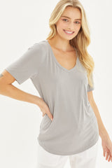 Love Tree V-Neck Short Sleeve T-Shirt - Trendsi