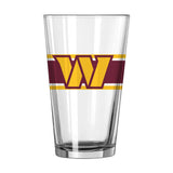 Washington Commanders 16oz Stripe Pint Glass - Logo Brands - Flyclothing LLC