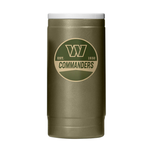 Washington Commanders Badge Powder Coat Slim Can Coolie - Logo Brands - Flyclothing LLC