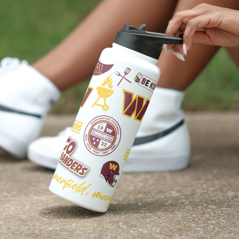 Washington Commanders 34oz Native Quencher Bottle - Logo Brands - Flyclothing LLC