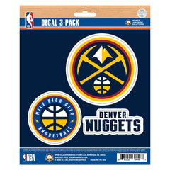 Denver Nuggets 3 Piece Decal Sticker Set - Denver Nuggets