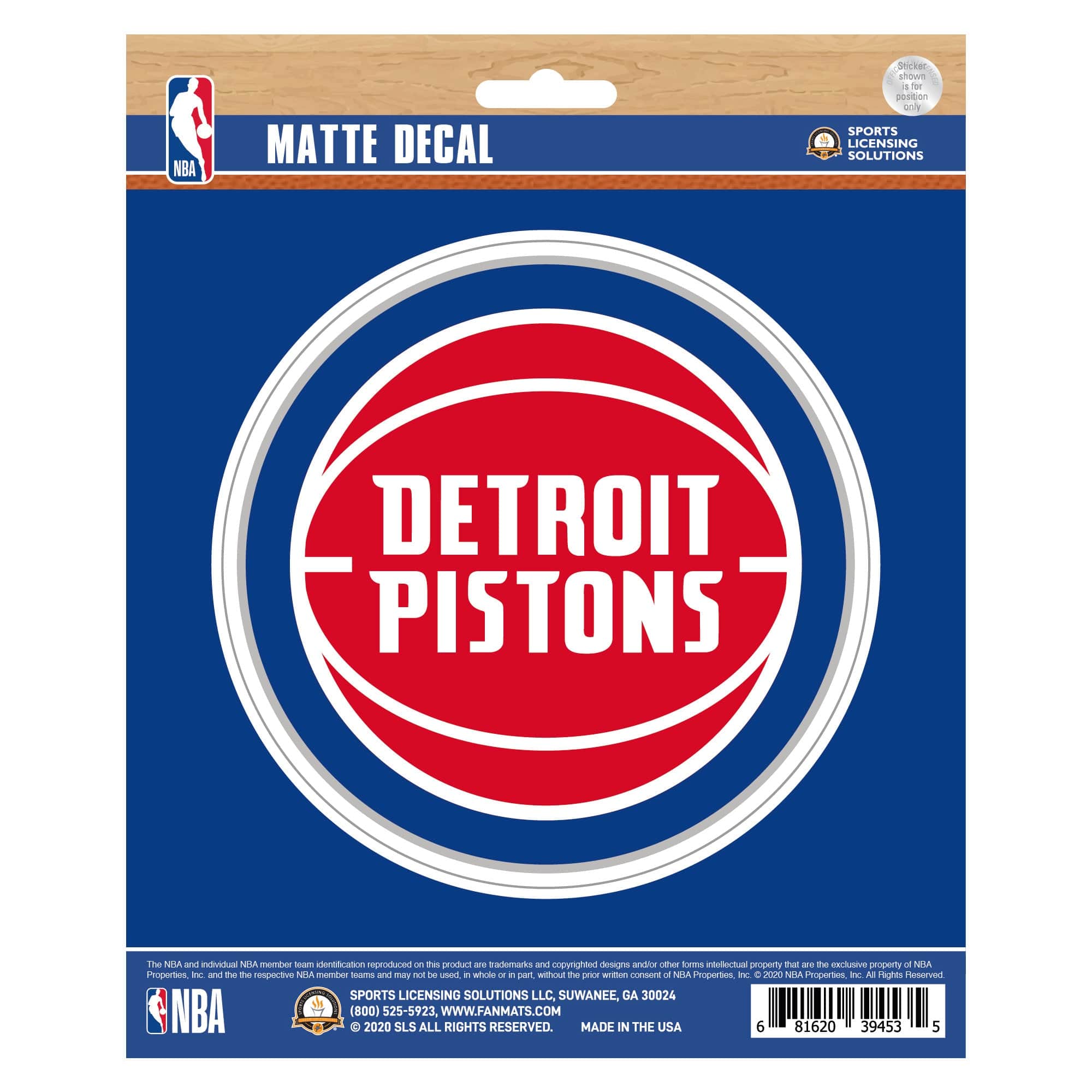 Detroit Pistons Matte Decal Sticker - Detroit Pistons