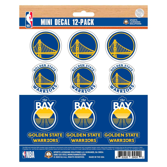 Golden State Warriors 12 Count Mini Decal Sticker Pack - Golden State Warriors