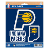 Indiana Pacers 3 Piece Decal Sticker Set - Indiana Pacers