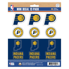 Indiana Pacers 12 Count Mini Decal Sticker Pack - Indiana Pacers