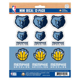 Memphis Grizzlies 12 Count Mini Decal Sticker Pack - Memphis Grizzlies