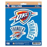 Oklahoma City Thunder 3 Piece Decal Sticker Set - Oklahoma City Thunder