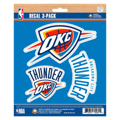 Oklahoma City Thunder 3 Piece Decal Sticker Set - Oklahoma City Thunder