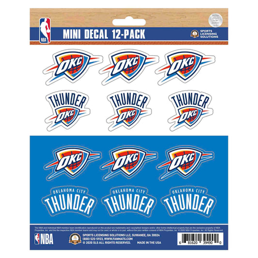 Oklahoma City Thunder 12 Count Mini Decal Sticker Pack - Oklahoma City Thunder