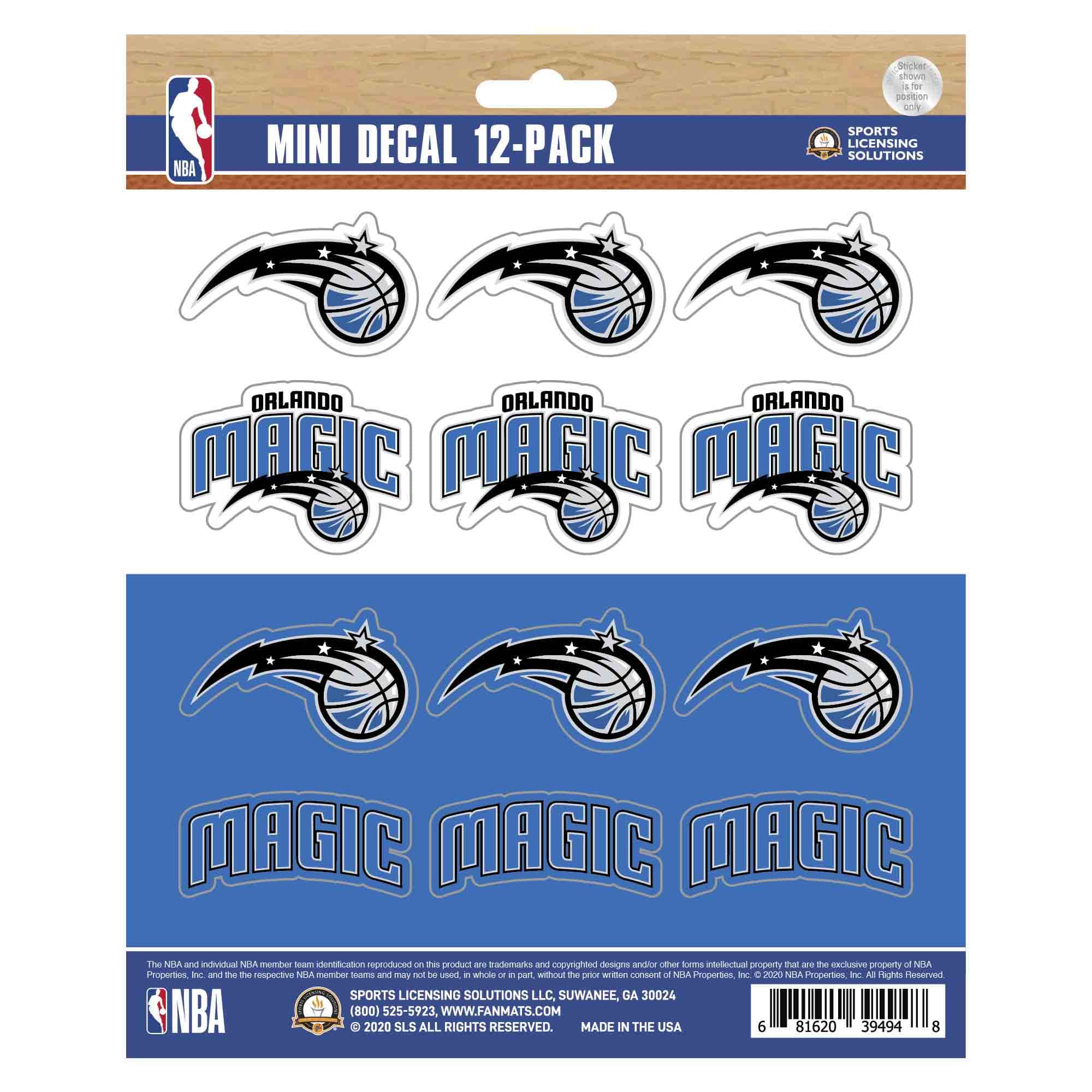 Orlando Magic 12 Count Mini Decal Sticker Pack - Orlando Magic