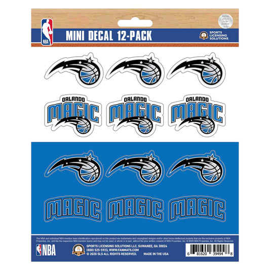 Orlando Magic 12 Count Mini Decal Sticker Pack - Orlando Magic