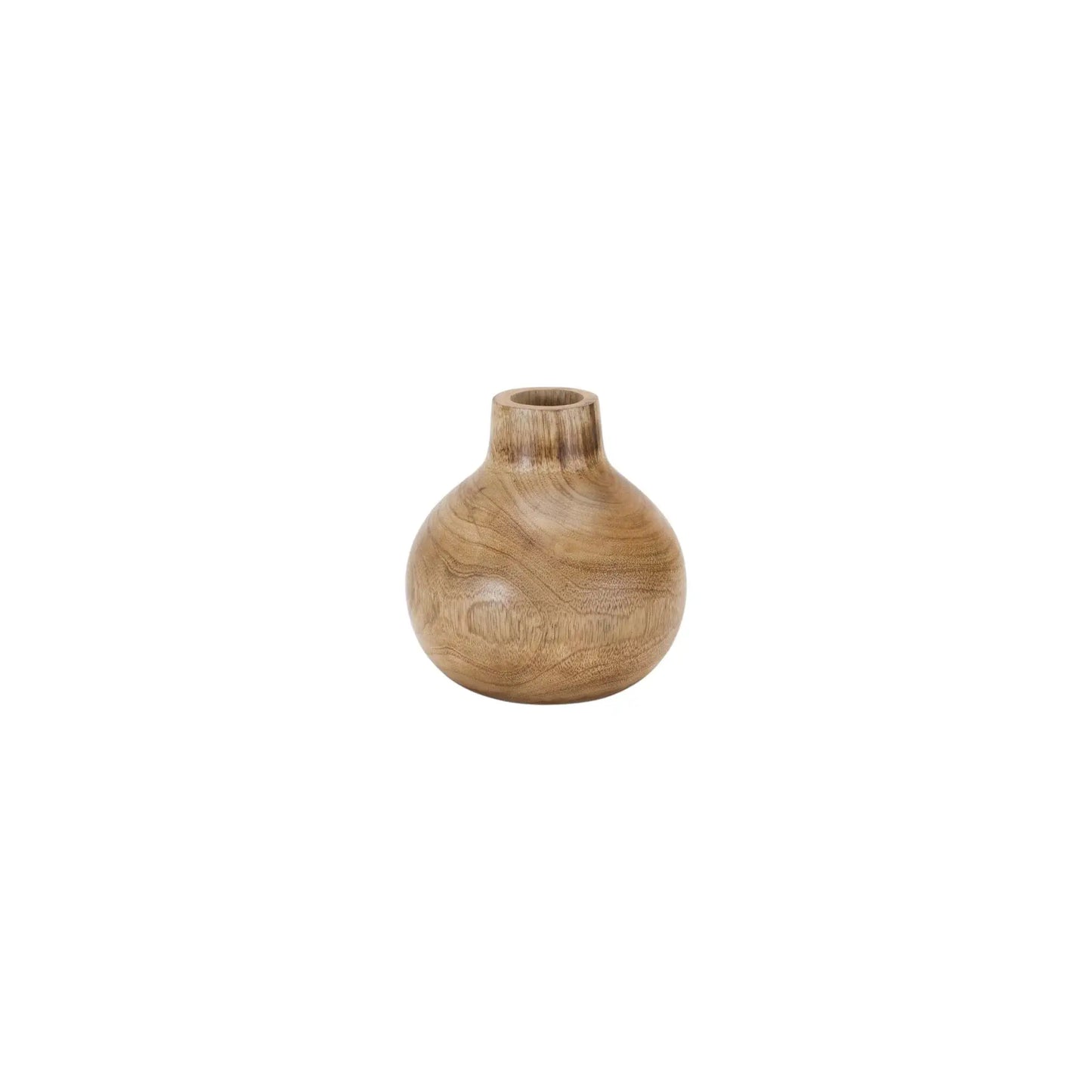 Set of Three Natural Wood Bud Table Vases - Homeroots - Flyclothing LLC