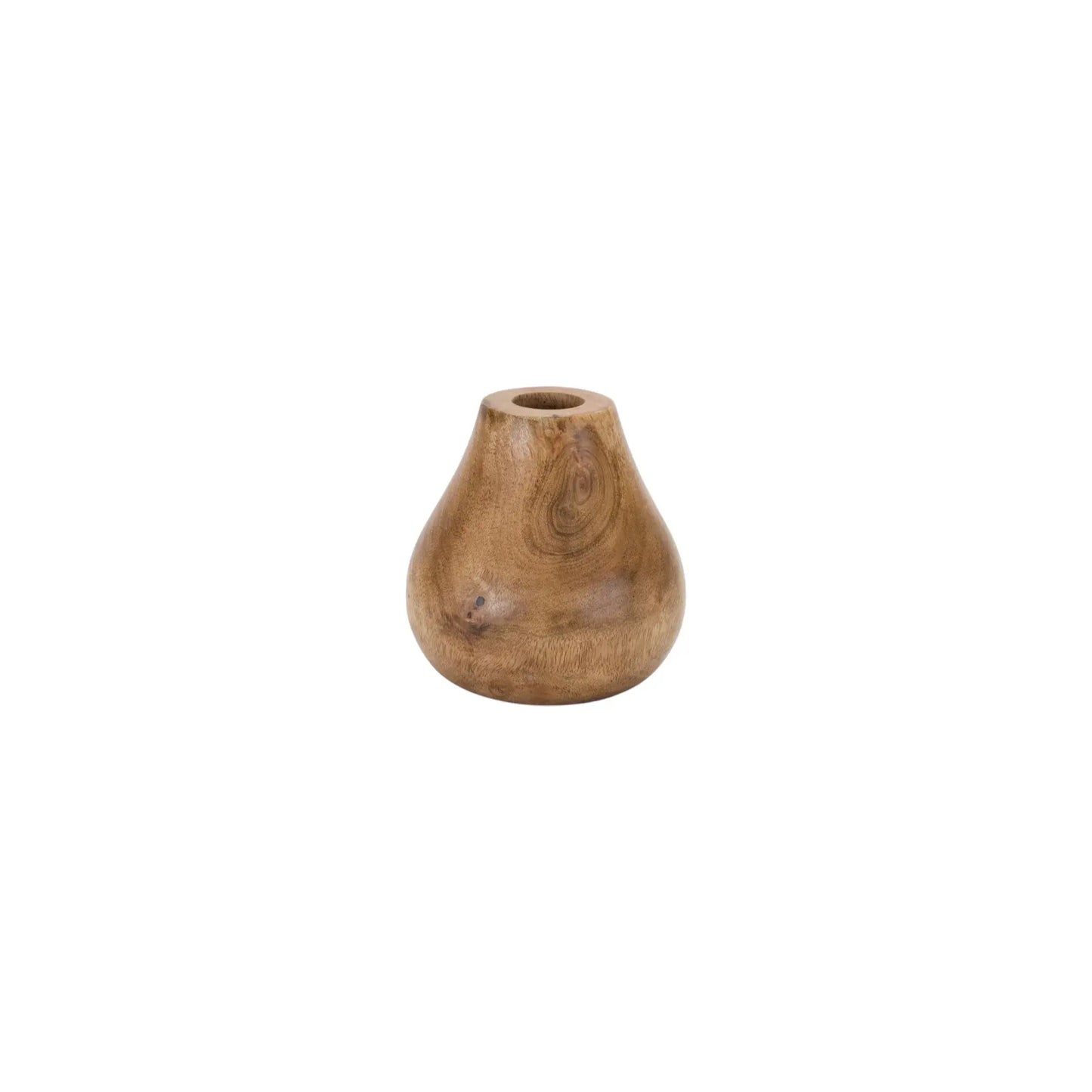 Set of Three Natural Wood Bud Table Vases - Homeroots - Flyclothing LLC