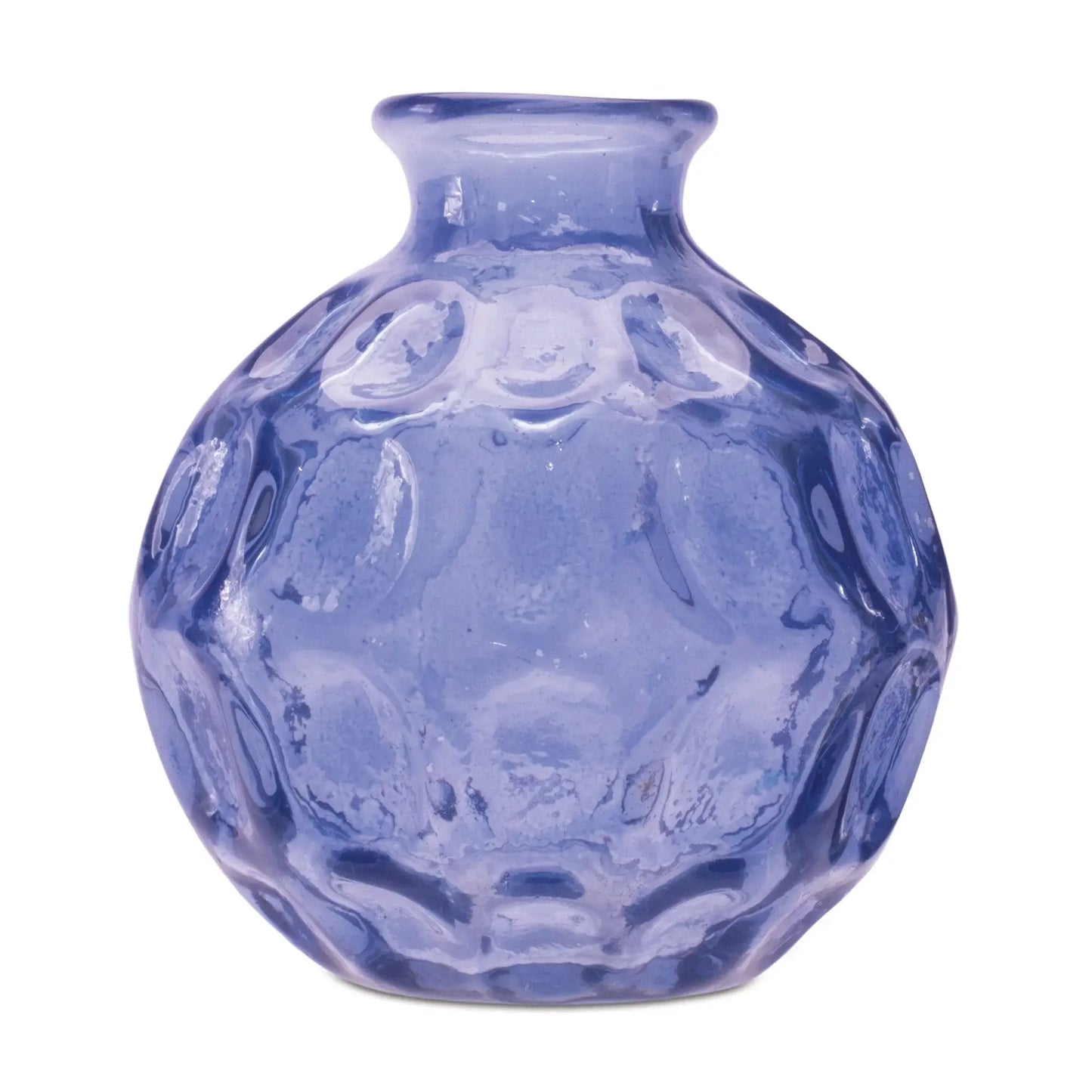Set of Two Blue Glass Round Table Vases - Homeroots - Flyclothing LLC