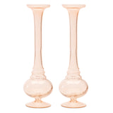 Set of Two 11" Pink Glass Trumpet Table Vases - Homeroots - Flyclothing LLC