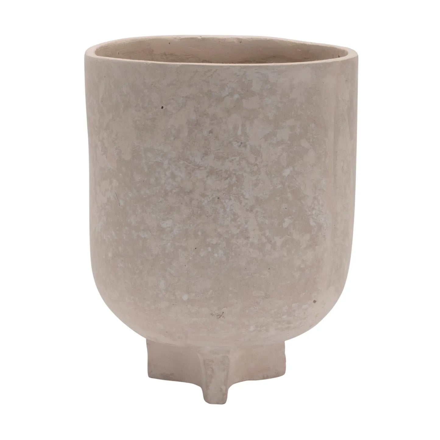7" Beige Recycled Paper Urn Table Vase - Homeroots - Flyclothing LLC