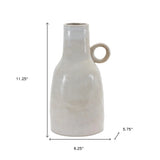 11" Gray And White Ceramic Round Table Vase - Homeroots - Flyclothing LLC