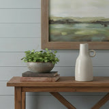 11" Gray And White Ceramic Round Table Vase - Homeroots - Flyclothing LLC
