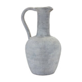 12" Gray Resin Round Pitcher Vase - Homeroots - Flyclothing LLC