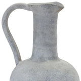 12" Gray Resin Round Pitcher Vase - Homeroots - Flyclothing LLC