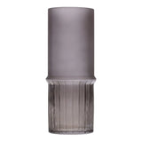 Set of Two Gray Glass Cylinder Table Vases - Homeroots - Flyclothing LLC