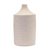 18" Beige Recycled Paper Cylinder Jug Floor Vase - Homeroots - Flyclothing LLC
