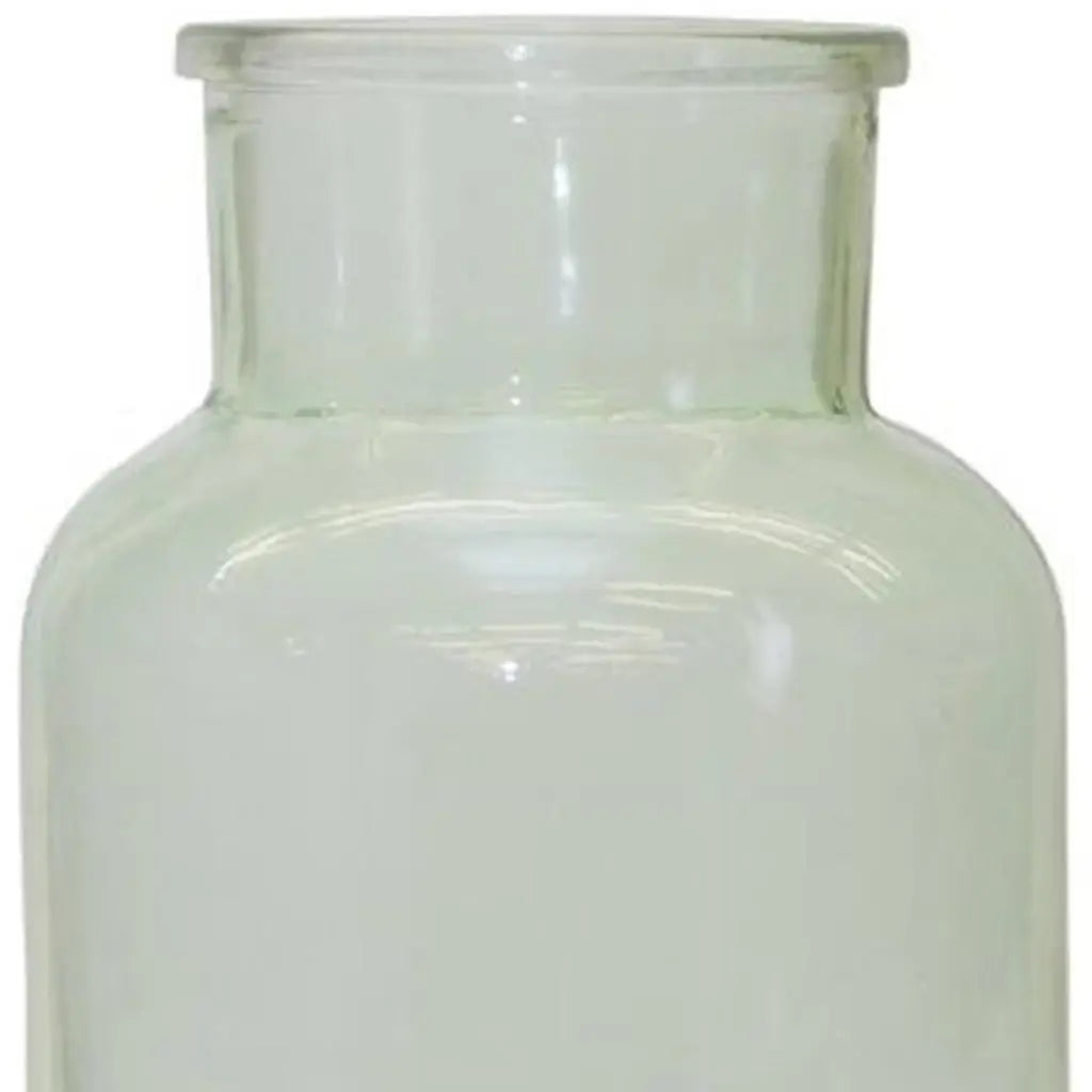 10" Green Glass Cylindrical Table Vase - Homeroots - Flyclothing LLC