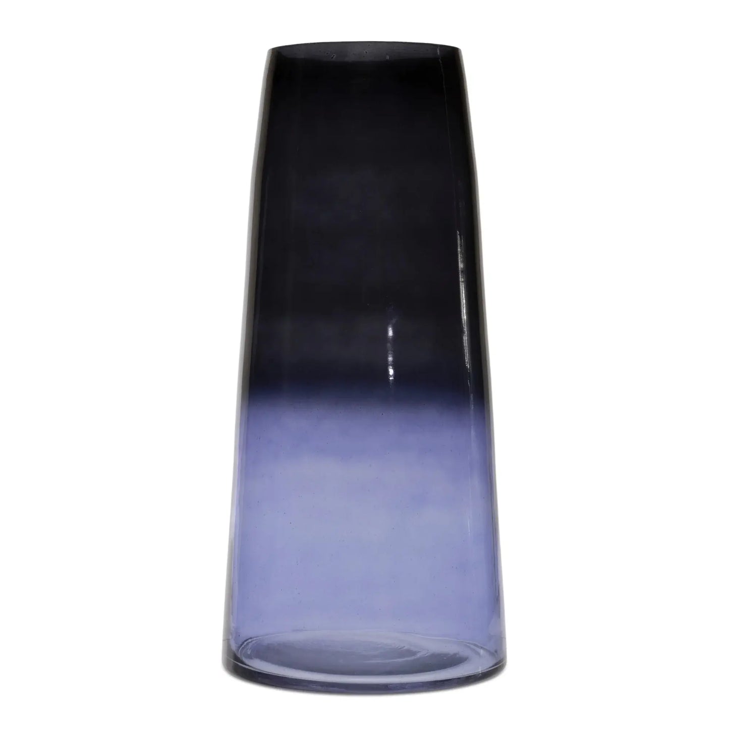 13" Blue Ombre Glass Tapered Table Vase - Homeroots - Flyclothing LLC