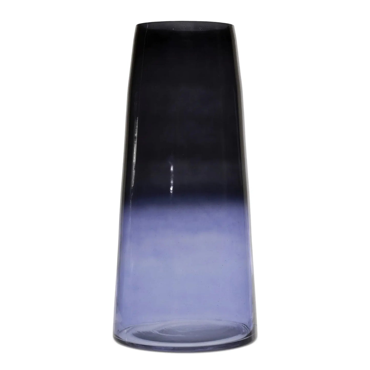 13" Blue Ombre Glass Tapered Table Vase - Homeroots - Flyclothing LLC