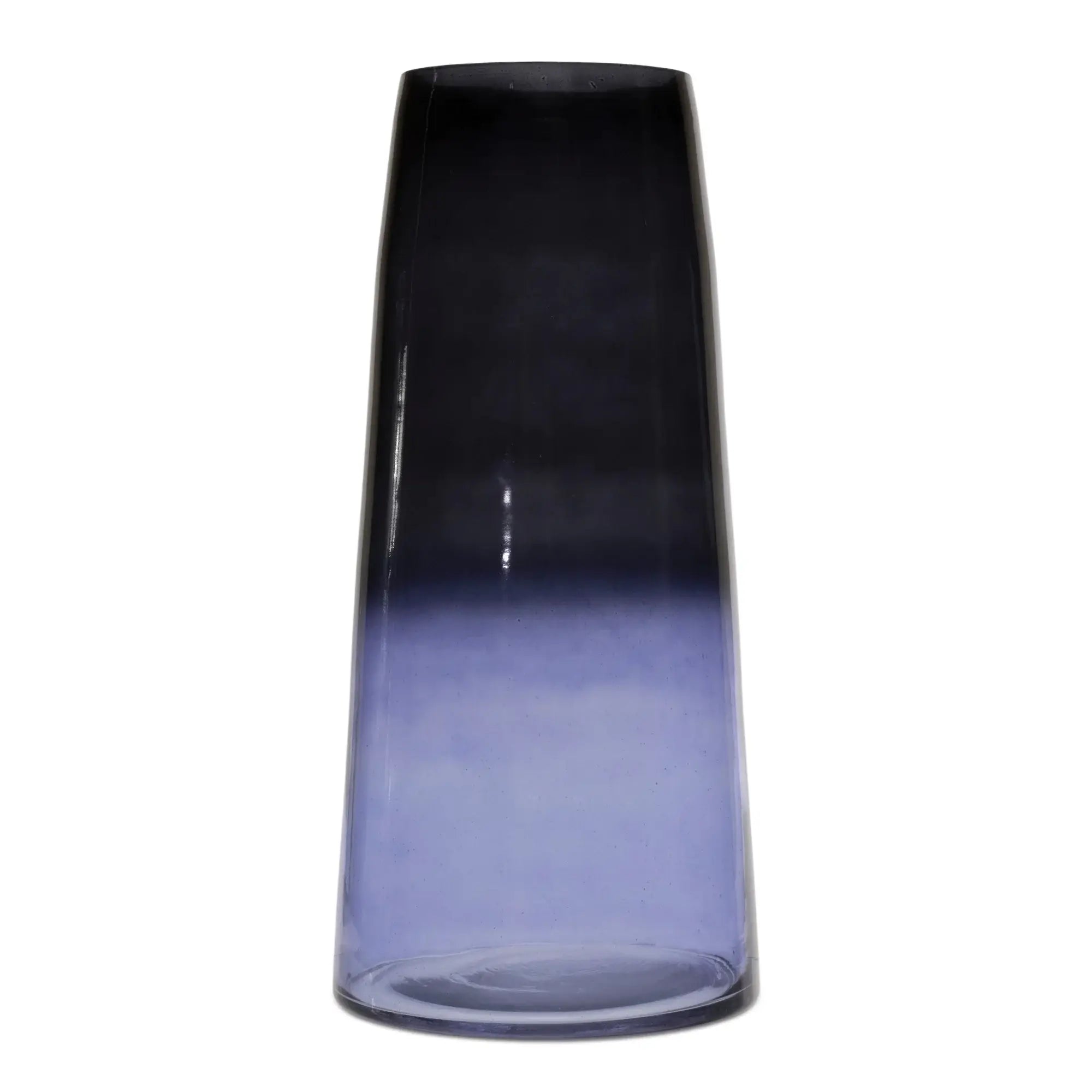 13" Blue Ombre Glass Tapered Table Vase - Homeroots - Flyclothing LLC
