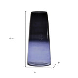 13" Blue Ombre Glass Tapered Table Vase - Homeroots - Flyclothing LLC
