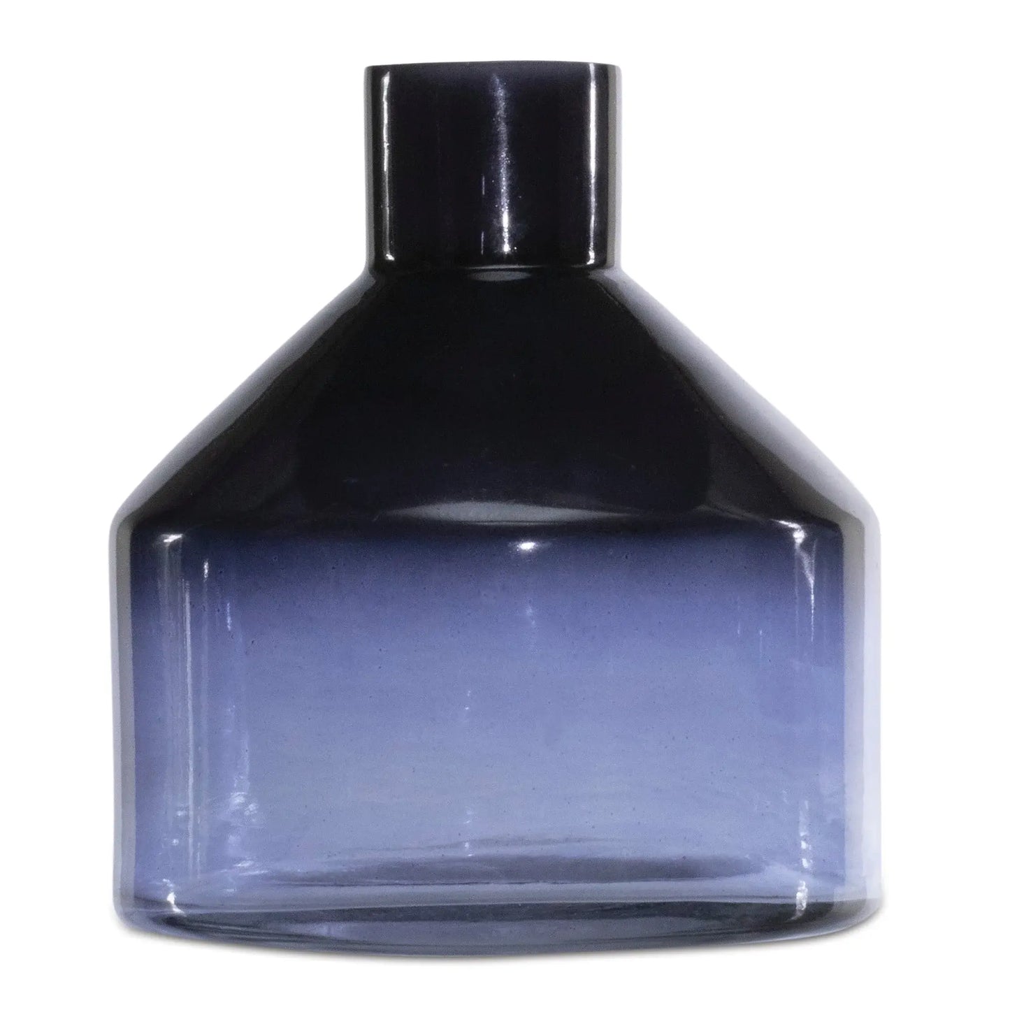 6" Blue Ombre Glass Round Table Vase - Homeroots - Flyclothing LLC