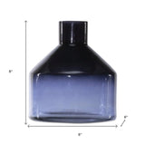 6" Blue Ombre Glass Round Table Vase - Homeroots - Flyclothing LLC
