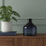 6" Blue Ombre Glass Round Table Vase - Homeroots - Flyclothing LLC