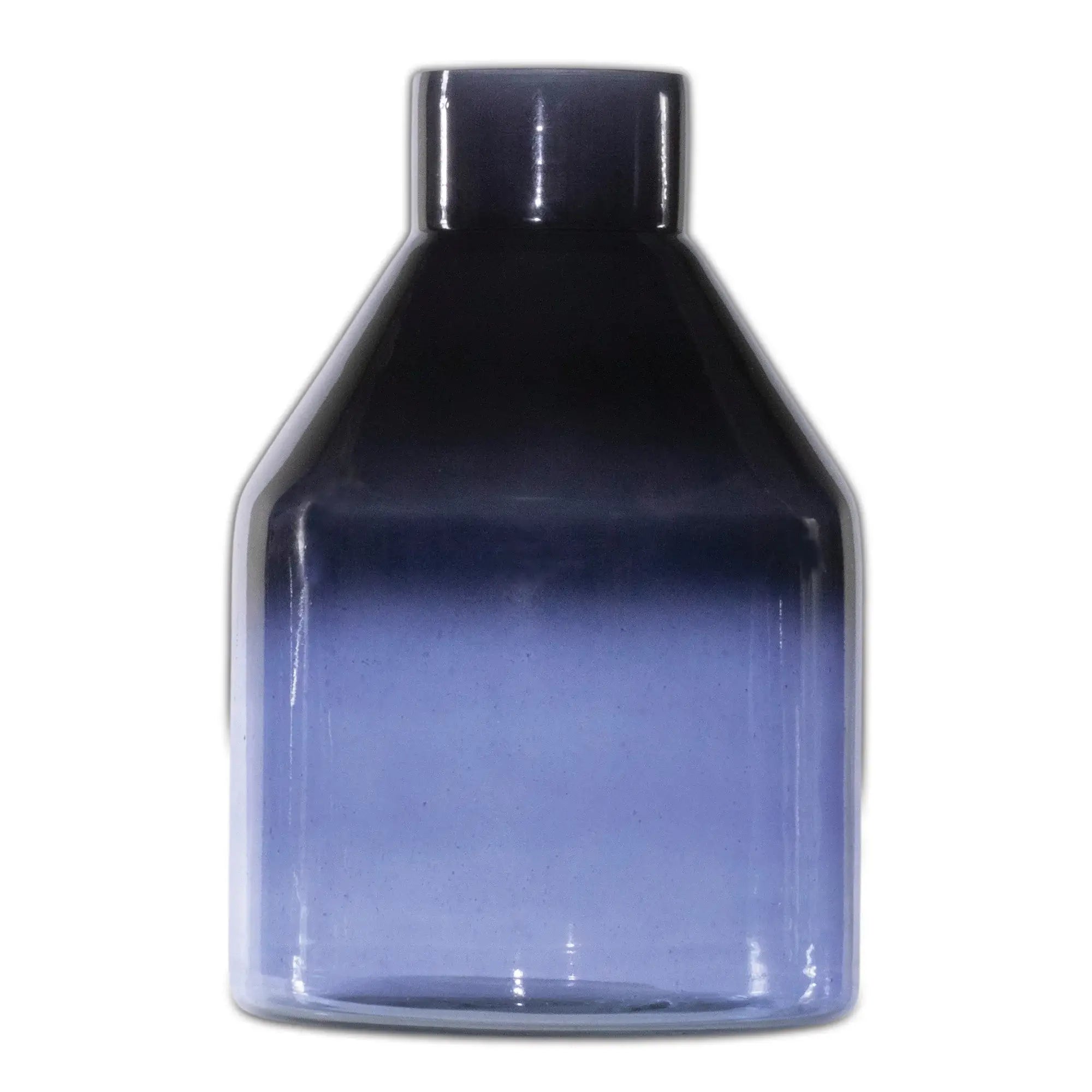 7" Blue Ombre Glass Cylinder Table Vase - Homeroots - Flyclothing LLC