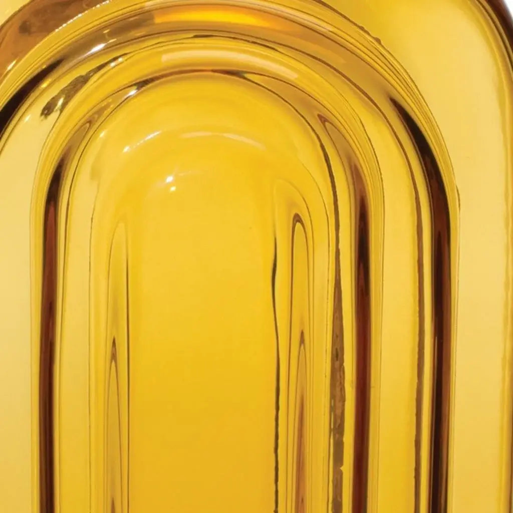 10" Amber Glass Table Vase - Homeroots - Flyclothing LLC