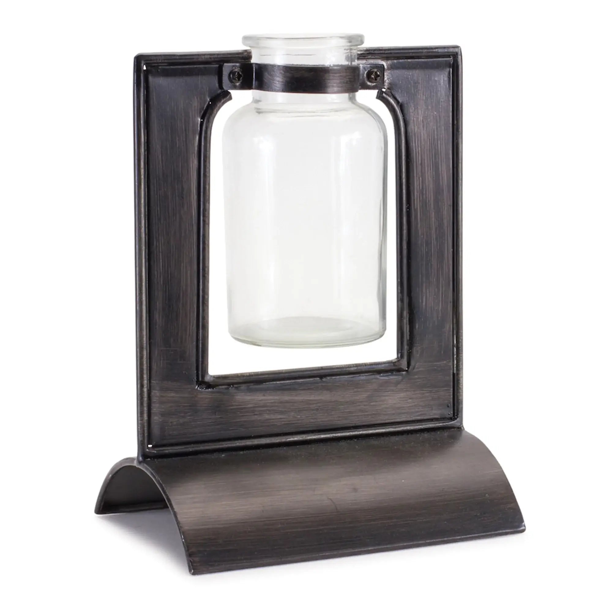 8" Black Metal Round Table Vase - Homeroots - Flyclothing LLC