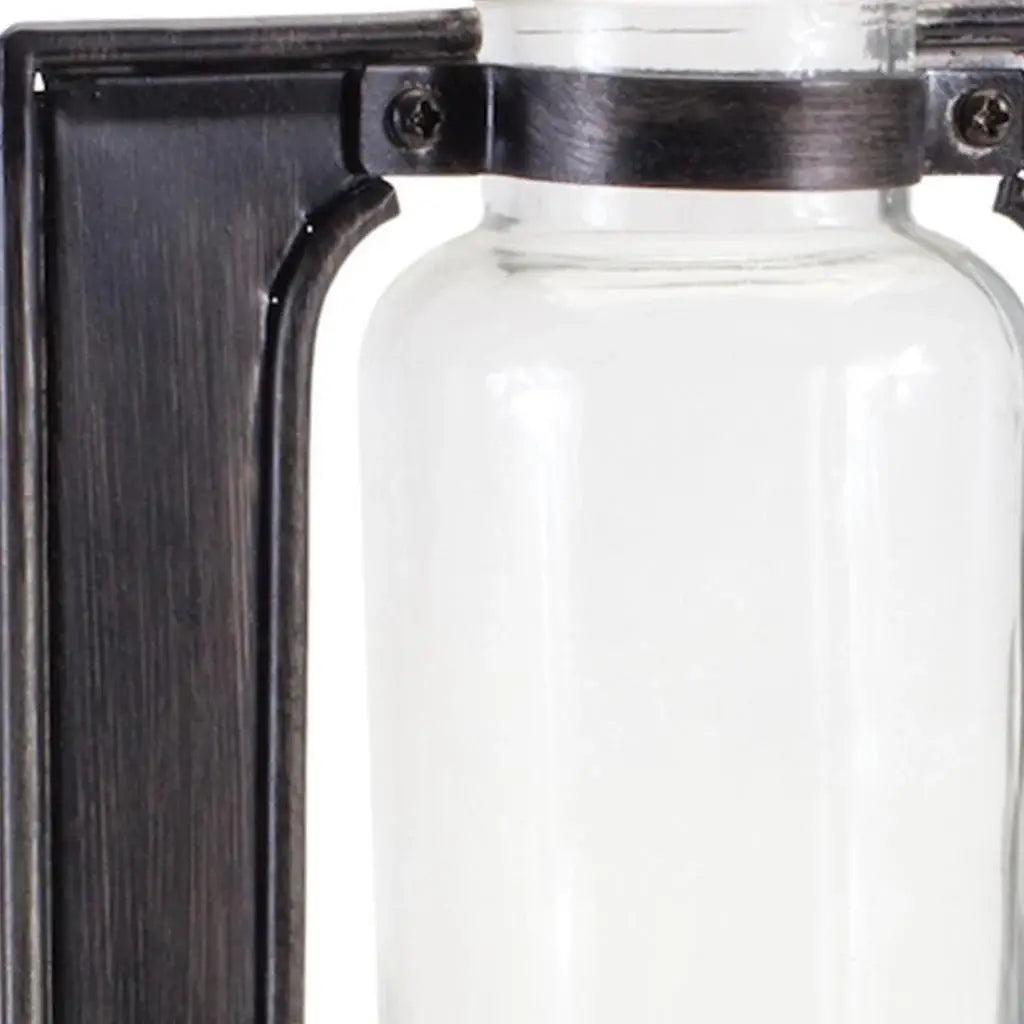 8" Black Metal Round Table Vase - Homeroots - Flyclothing LLC