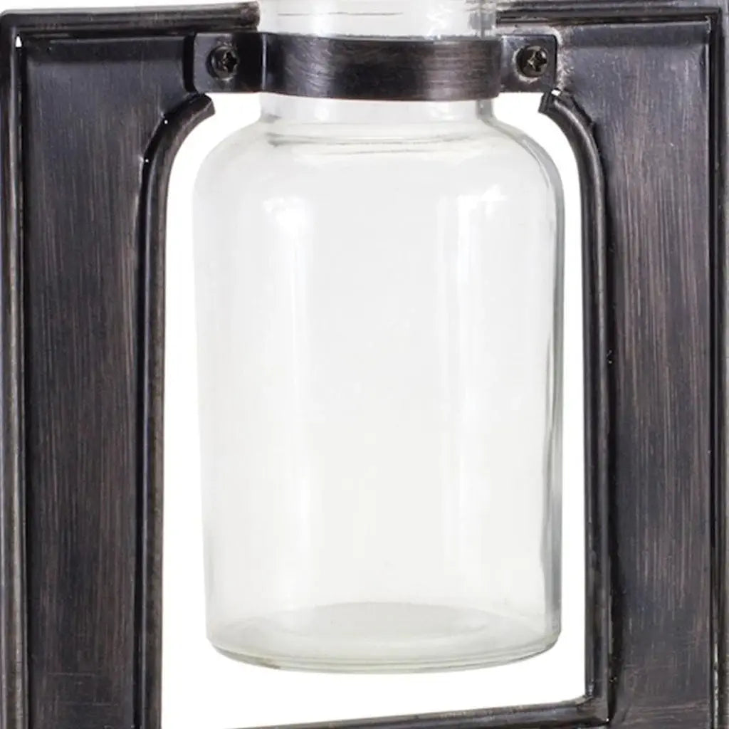 8" Black Metal Round Table Vase - Homeroots - Flyclothing LLC