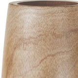 15" Natural Wood And Metal Cylinder Floor Vase - Homeroots - Flyclothing LLC