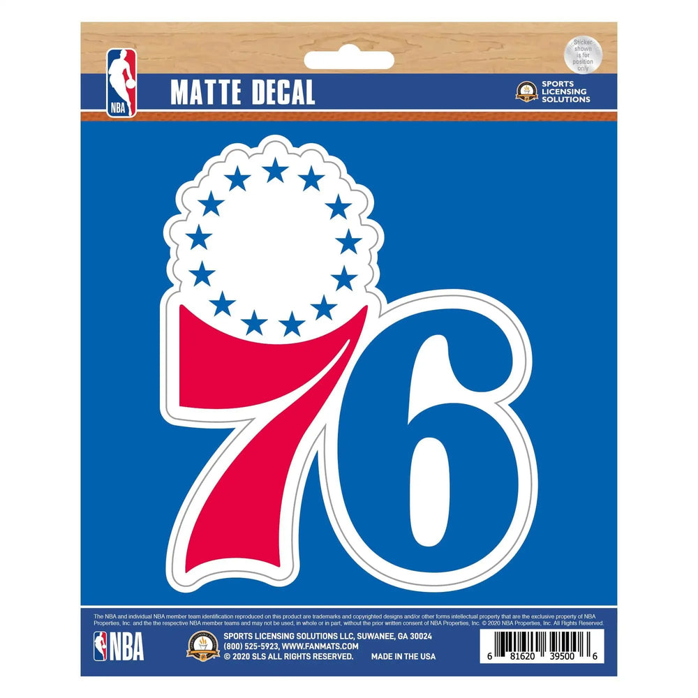 Philadelphia 76ers Matte Decal Sticker - Philadelphia 76ers