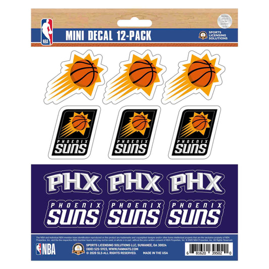 Phoenix Suns 12 Count Mini Decal Sticker Pack - Phoenix Suns