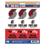 Portland Trail Blazers 12 Count Mini Decal Sticker Pack - Portland Trail Blazers