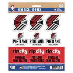Portland Trail Blazers 12 Count Mini Decal Sticker Pack - Portland Trail Blazers