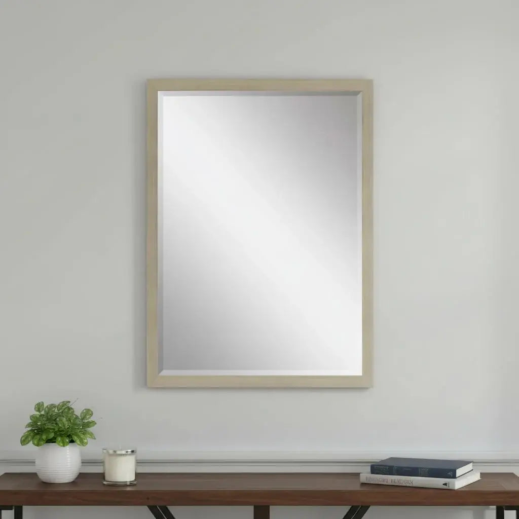 39" Silver Solid Wood Framed Accent Mirror - Homeroots - Flyclothing LLC