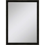 40" Dark Brown Solid Wood Framed Accent Mirror - Homeroots - Flyclothing LLC