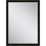 40" Dark Brown Solid Wood Framed Accent Mirror - Homeroots - Flyclothing LLC