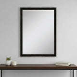 40" Dark Brown Solid Wood Framed Accent Mirror - Homeroots - Flyclothing LLC