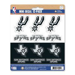 San Antonio Spurs 12 Count Mini Decal Sticker Pack - San Antonio Spurs