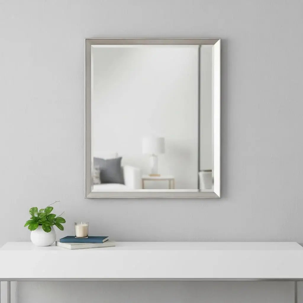 32" Silver Framed Accent Mirror - Homeroots - Flyclothing LLC